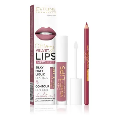 Eveline Cosmetics OH! my LIPS Velvet ajakápoló készlet 13 Brownie Biscotti 1 db