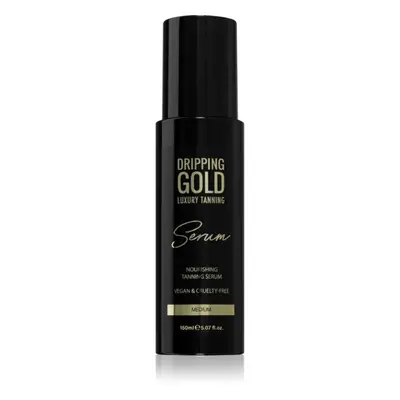 Dripping Gold Luxury Tanning Serum önbarnító készítmény testre és arcra árnyalat Medium 150 ml