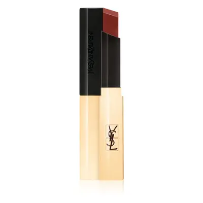 Yves Saint Laurent Rouge Pur Couture The Slim vékony mattító rúzs bőr hatással árnyalat 32 Rouge