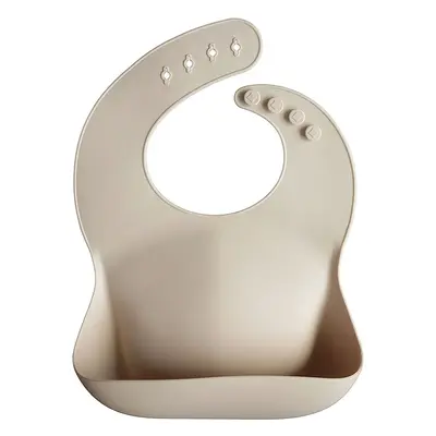 Mushie Silicone Baby Bib előke Shifting Sand 1 db