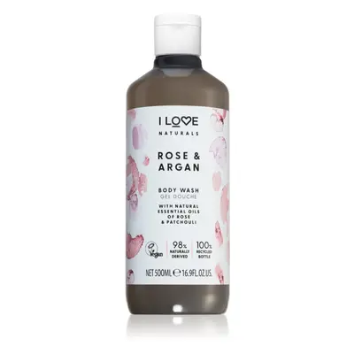 I love... Naturals Rose & Argan bódító illatú tusfürdő rózsa illattal 500 ml