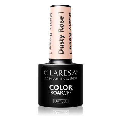 Claresa SoakOff UV/LED Color Dusty Rose géles körömlakk árnyalat 1 5 g