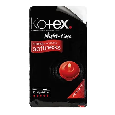 Kotex Night-time egészségügyi betétek 10 db