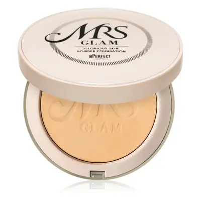 BPerfect Mrs Glam Glorious Skin Powder Foundation kompakt púder matt hatásért árnyalat 04 Medium