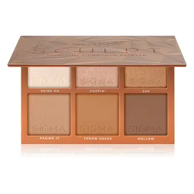 Sigma Beauty Sculpt Highlight + Contour Palette Púderes highlight és kontúr paletta 27.48 g