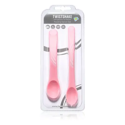 Twistshake Feeding Spoon Set kiskanál 4+m Pastel Pink 2 db