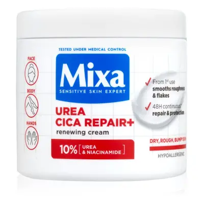 MIXA Urea Cica Repair+ regeneráló testkrém a nagyon száraz bőrre 400 ml