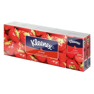 Kleenex Aroma papírzsebkendő Strawberry 10x10 db