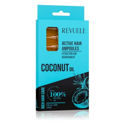 Revuele Coconut Oil Active Hair Ampoules szérum a hajra a táplálásért és hidratálásért 8x5 ml