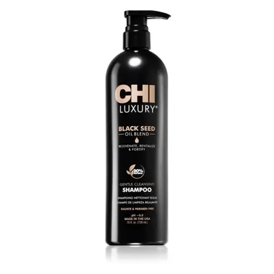 CHI Luxury Black Seed Oil Gentle Cleansing Shampoo finom állagú tisztító sampon 739 ml