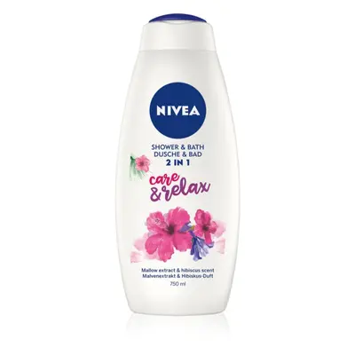 Nivea Care & Relax habfürdő és tusfürdő gél 2 in 1 750 ml