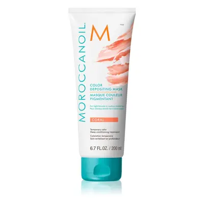 Moroccanoil Color Depositing gyengéd tápláló maszk tartós színes pigmentekkel Coral 200 ml