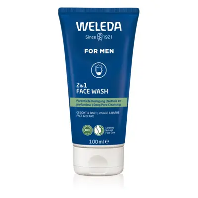 Weleda For Men 2v1 tisztító gél az arcra és a szakállra 100 ml