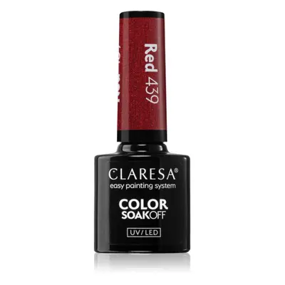 Claresa SoakOff UV/LED Color Warm Feelings géles körömlakk árnyalat Red 439 5 g