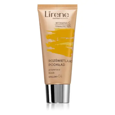 Lirene Vitamin C bőrvilágosító make-up fluid a hosszan tartó hatásért árnyalat 04 Tanned 30 ml