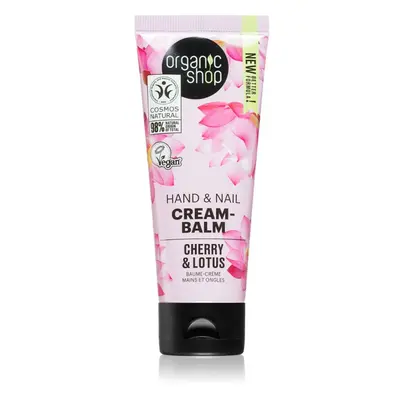 Organic Shop Cherry & Lotus erősítő balzsam kézre és körmökre 75 ml