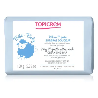 Topicrem BABY My 1st Gentle Ultra-Rich Cleansing Bar gyengéd tisztító szappan újszülötteknek és 