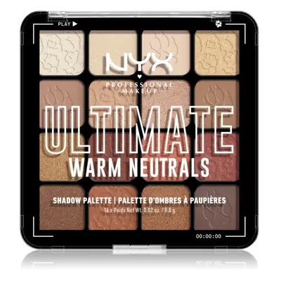 NYX Professional Makeup Ultimate Shadow Palette szemhéjfesték árnyalat Warm Neutrals 16x0,8 g