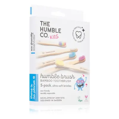 The Humble Co. Brush Kids bambuszos fogkefe ultra gyenge gyermekeknek 5 db