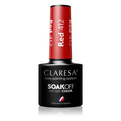 Claresa SoakOff UV/LED Color Take Me To The River géles körömlakk árnyalat Red 412 5 g