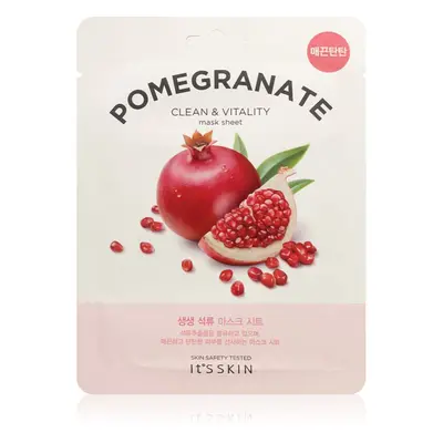 It´s Skin The Fresh Mask Pomegranate szövet arcmaszk az arcbőr élénkítésére és vitalitásáért 20 