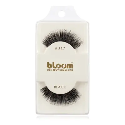 Bloom Natural ragasztható műszempilla természetes hajból No. 117 (Black) 1 cm