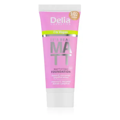 Delia Cosmetics It's Real Matt mattító alapozó árnyalat 102 Natural 30 ml