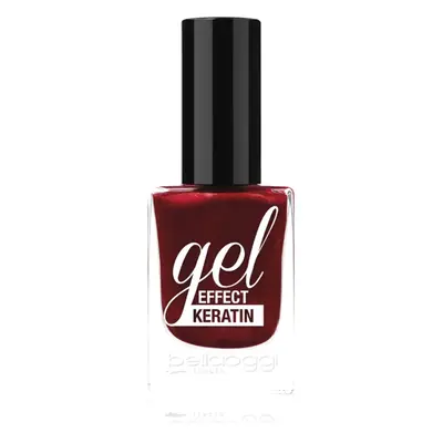 bellaoggi Gel Effect Keratin Nail Polish körömlakk árnyalat Fire Red 10 ml