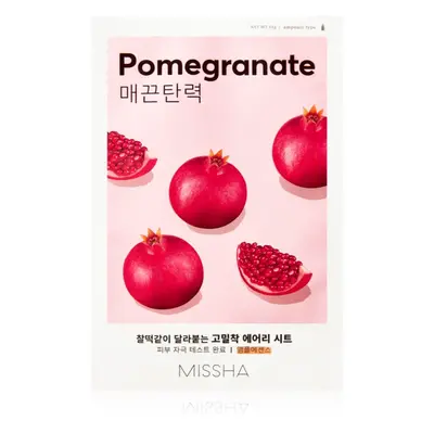 Missha Airy Fit Pomegranate arcmaszk bőrpuhító és frissítő hatással 19 g