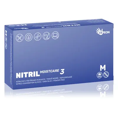 Espeon Nitril Moistcare3 Dark Blue púdermentes nitrilkesztyű hidratáló hatással méret M 2x50 db