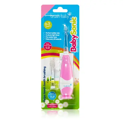 Brush Baby BabySonic elektromos fogkefe gyermekeknek 0 – 36 hónapos Pink 1 db