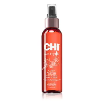 CHI Rose Hip Oil Repair and Shine Leave-in tonik a festett és károsult hajra 118 ml