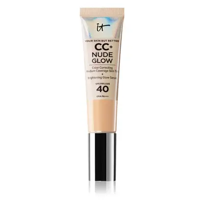 IT Cosmetics Your Skin But Better CC + Nude Glow üde hatást keltő alapozó SPF 40 árnyalat Fair I