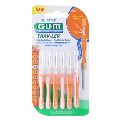 G.U.M Trav-Ler Interdental fogköztisztító kefék 0,9 mm 6 db