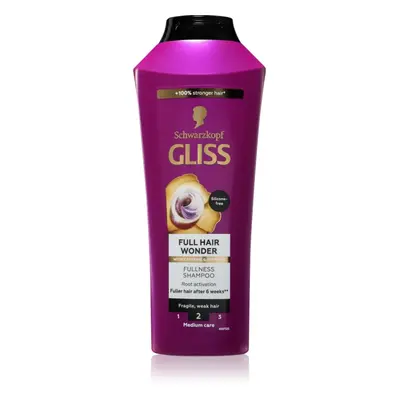 Schwarzkopf Gliss Full Hair Wonder regeneráló sampon meggyengült hajra 400 ml