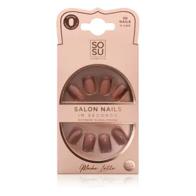 SOSU Cosmetics Salon Nails műköröm árnyalat Mocha Latte 30 db