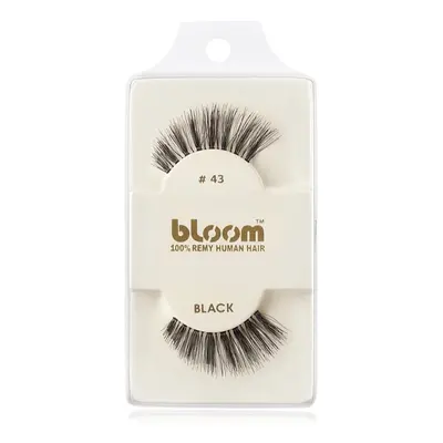 Bloom Natural ragasztható műszempilla természetes hajból No. 43 (Black) 1 cm