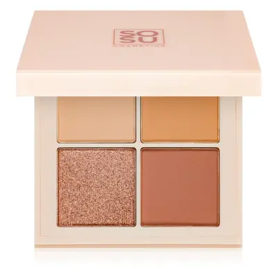 SOSU Cosmetics Eyeshadow Quad szemhéjfesték paletta árnyalat Nude 4.8 g