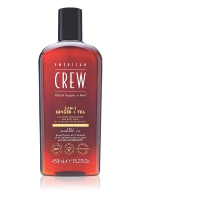 American Crew 3 in 1 Ginger + Tea 3 az 1 sampon, kondicionáló és tusfürdő uraknak 450 ml