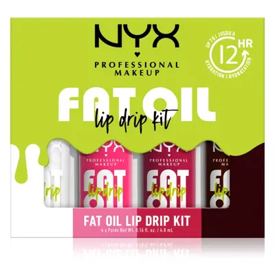 NYX Professional Makeup Fat Oil Lip Drip ajakápoló készlet 4x4.8 ml