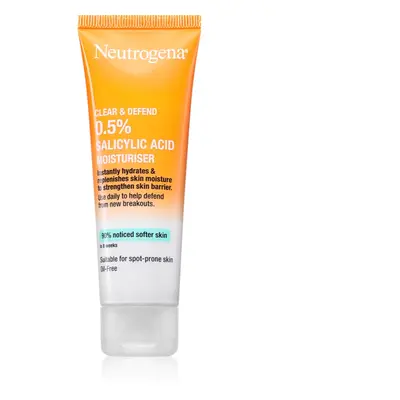 Neutrogena Clear & Defend 0.5% Salicylic Acid hidratáló krém nem tartalmaz olajat 50 ml