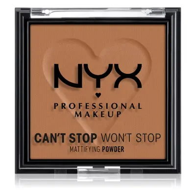 NYX Professional Makeup Can't Stop Won't Stop Mattifying Powder mattító púder árnyalat 08 Mocha 