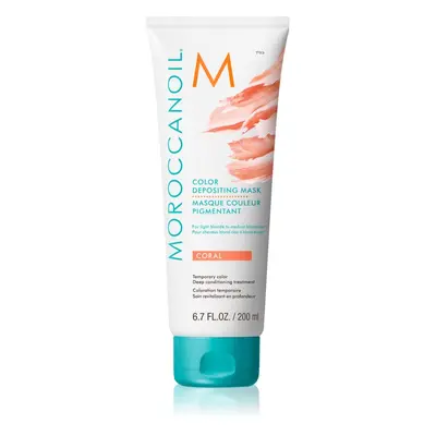 Moroccanoil Color Depositing gyengéd tápláló maszk tartós színes pigmentekkel Coral 200 ml