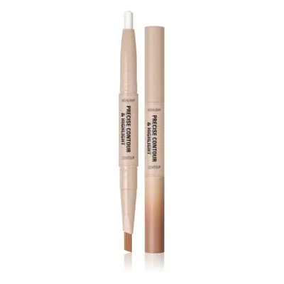 Makeup Revolution Precise Contour & Highlight dupla végű kontur ceruza árnyalat Light 1.45 g