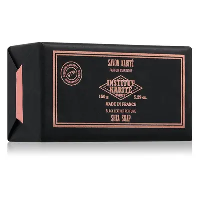 Institut Karité Paris Black Leather Shea Soap luxus bar szappan bambuszvajjal 150 g