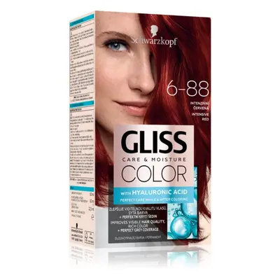 Schwarzkopf Gliss Color tartós hajfesték árnyalat 6-88 Intensive Red 1 db