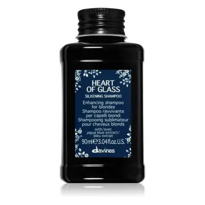 Davines Heart of Glass Silkening Shampoo finom állagú tisztító sampon szőke hajra 90 ml