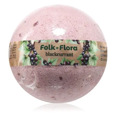 Folk & Flora Blackcurrant fürdőgolyó frissítő hatással 130 g