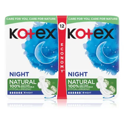 Kotex Natural Night egészségügyi betétek 12 db