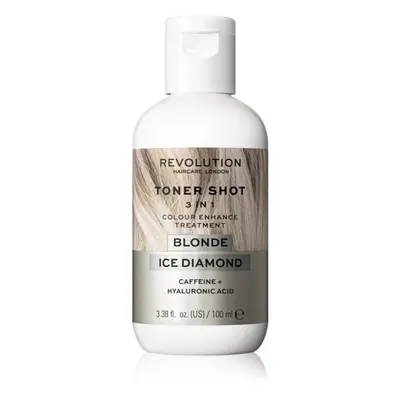 Revolution Haircare Toner Shot Blonde Ice Diamond tápláló tonizáló maszk 3 az 1-ben árnyalat Ice